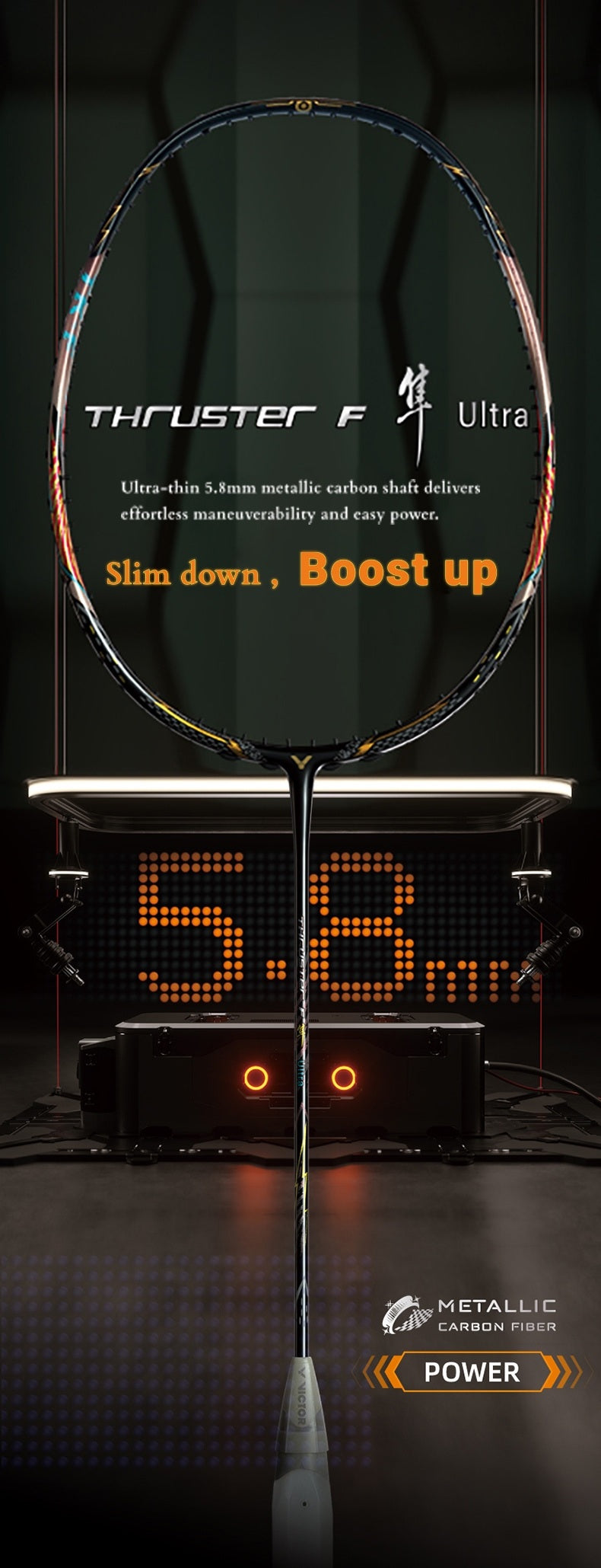 Victor Thruster F Ultra Badminton Racket (Free String)